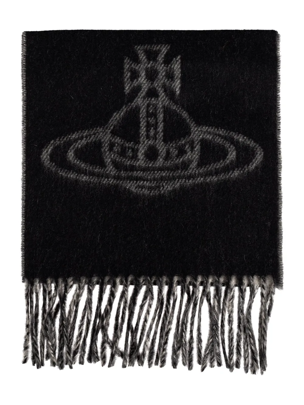 Vivienne Westwood Orb fringed scarf | Black | Image 1