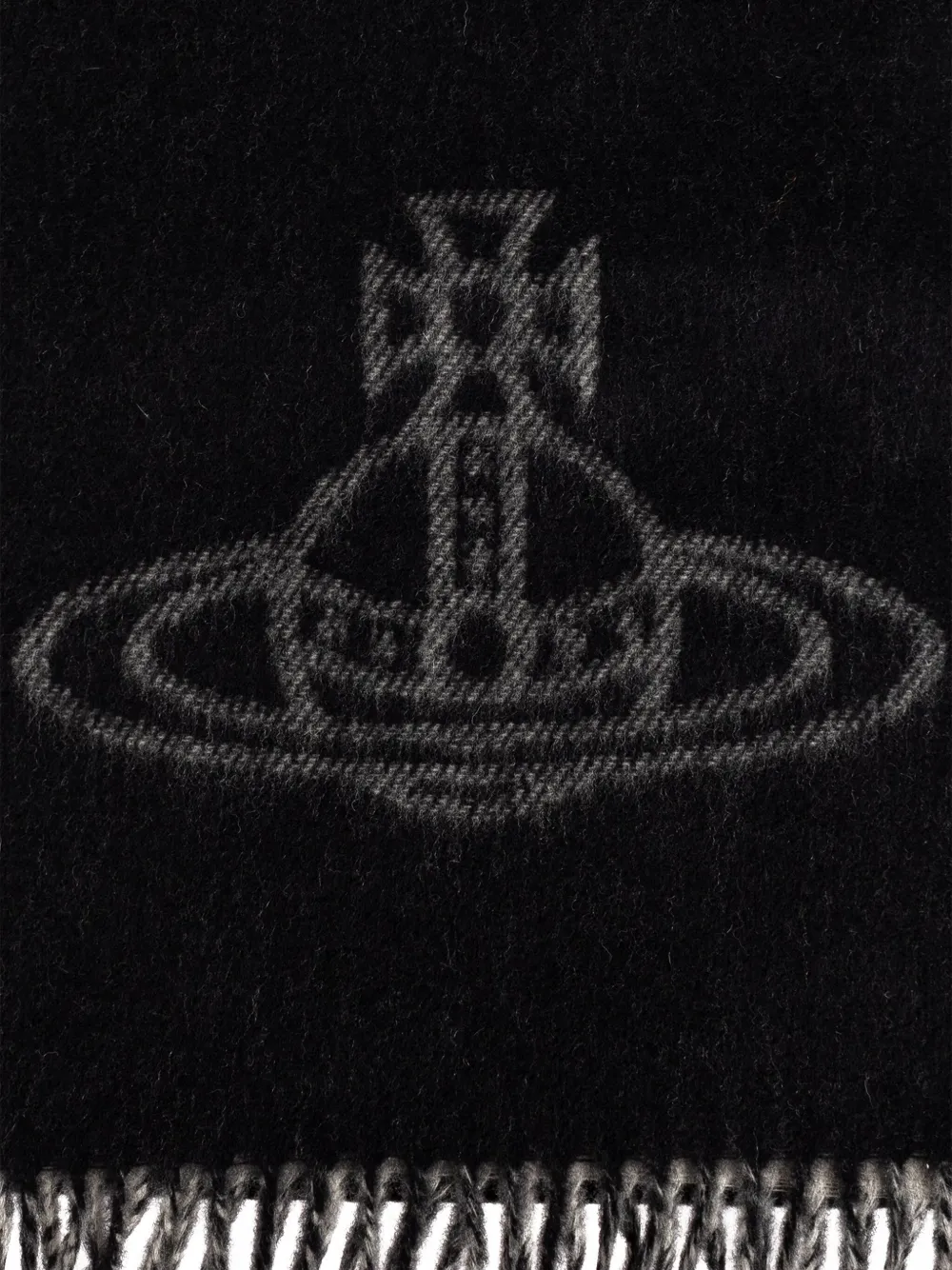 Vivienne Westwood オーブ フリンジ スカーフ | ブラック