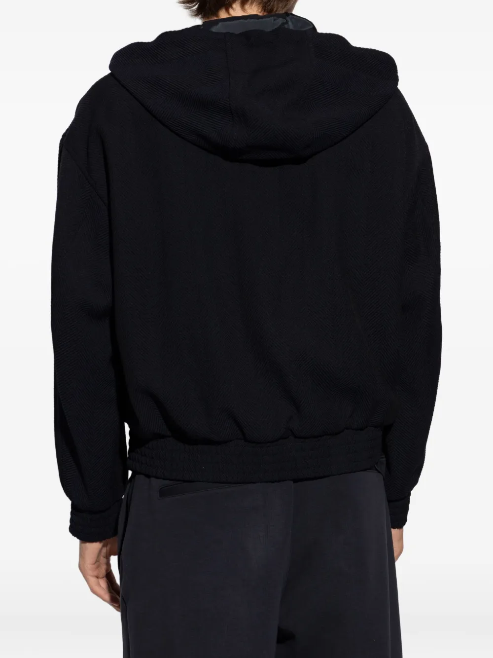 Emporio Armani Long-sleeved Casual Jacket In Black