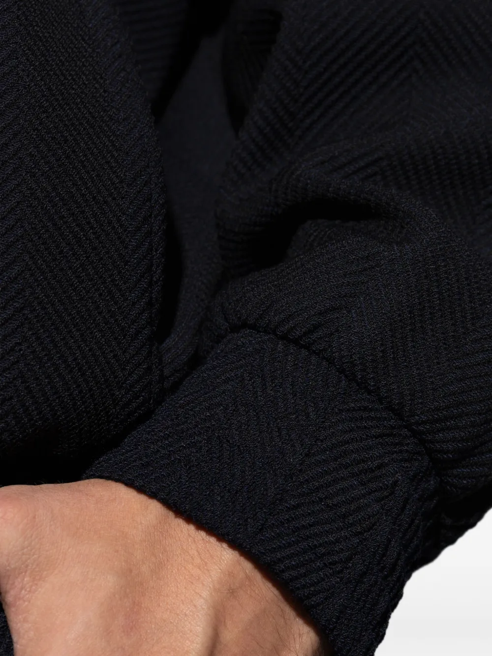 Emporio Armani Long-sleeved Casual Jacket In Black