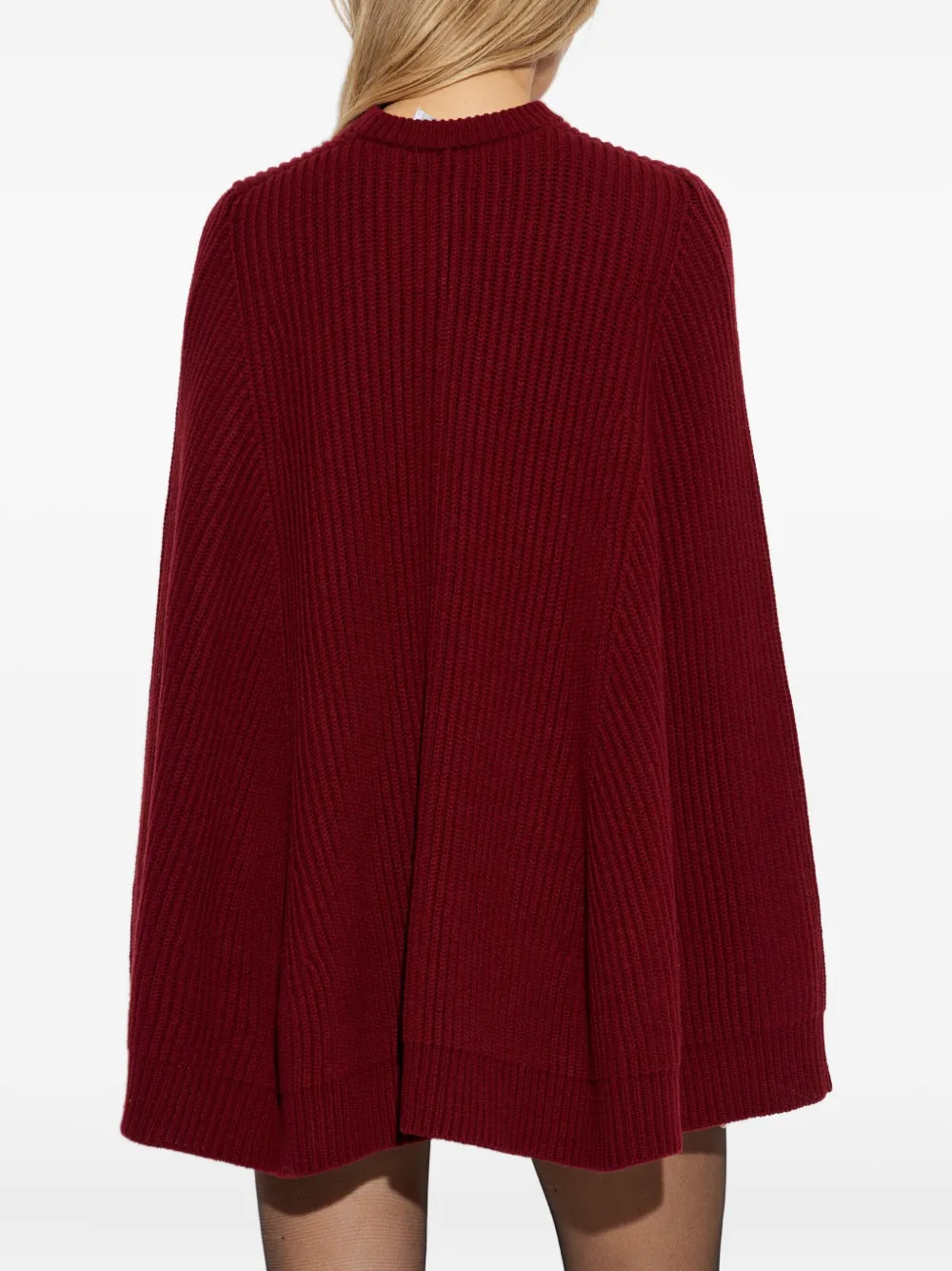 Max Mara Astoria Cape Pocket Mini Dress In Red