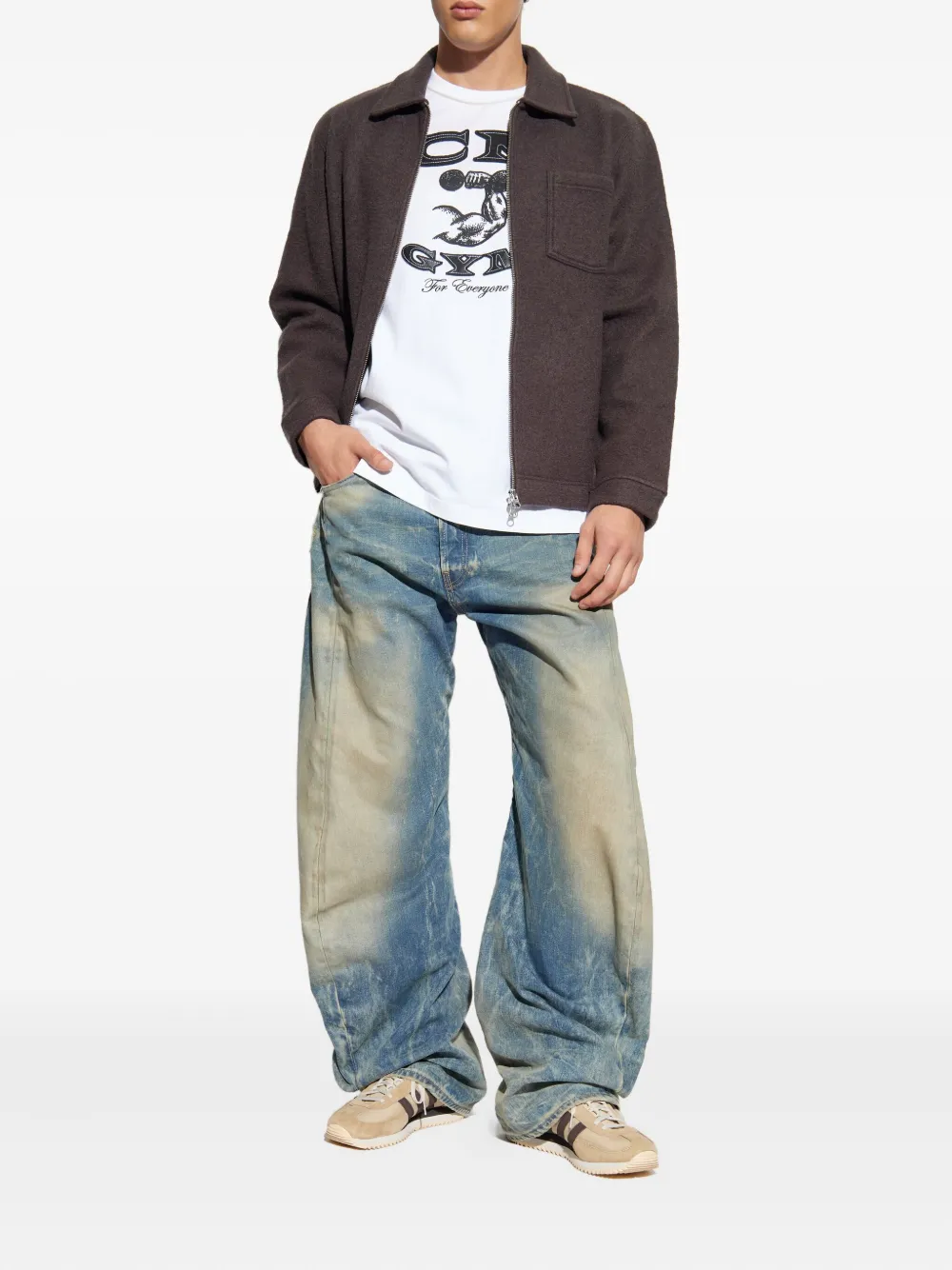 Samsoe & Samsoe Zip-front Patch-pocket Jacket In Brown