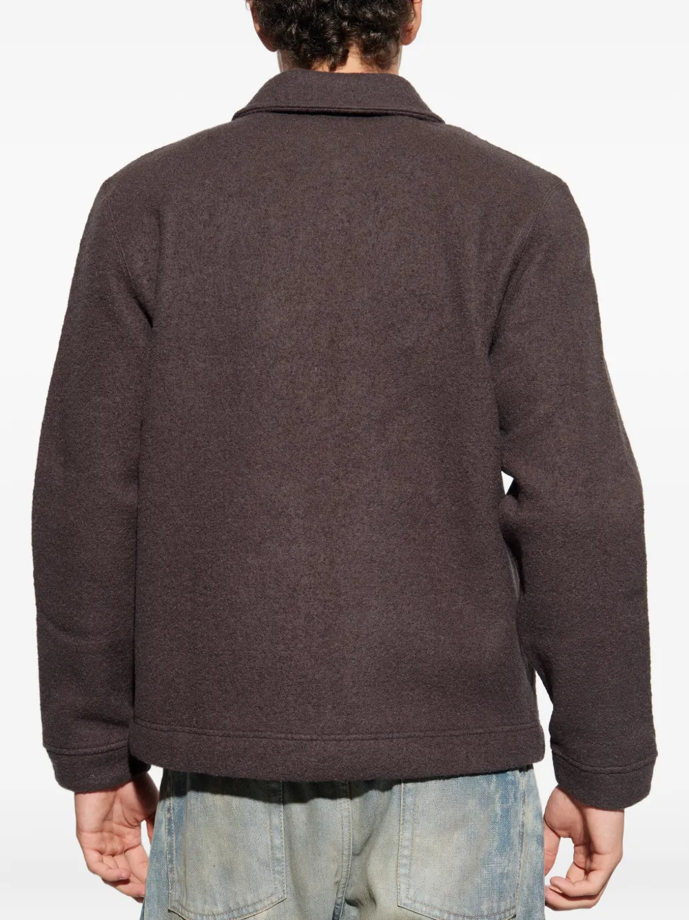 Samsoe & Samsoe Zip-front Patch-pocket Jacket In Brown