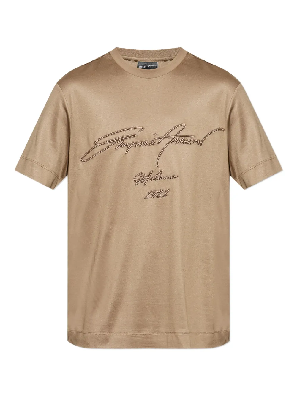 Emporio Armani ASV lyocell-blend T-Shirt | Brown | Image 1