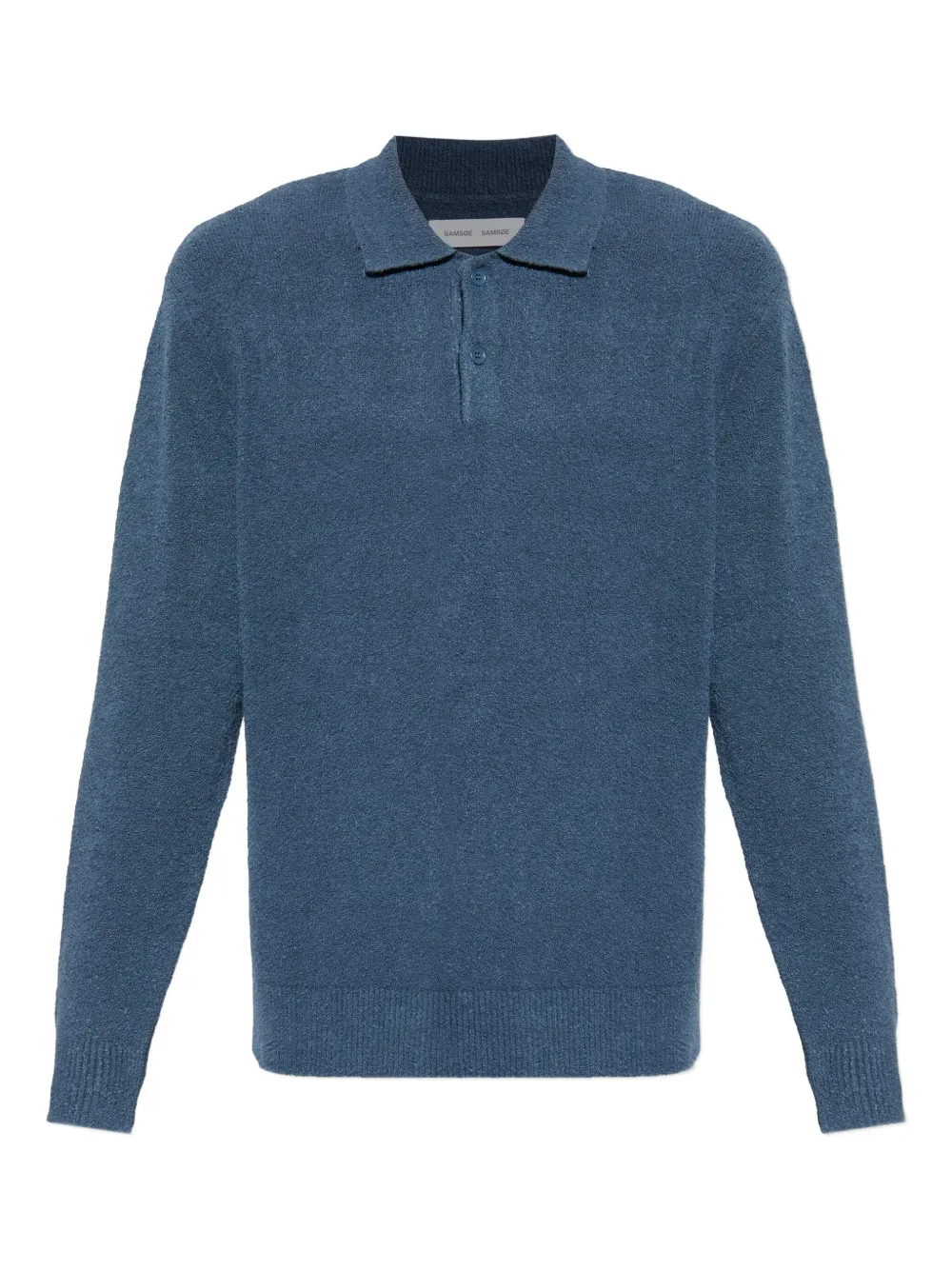 Samsoe & Samsoe Button-fastening Polo Shirt In Blue