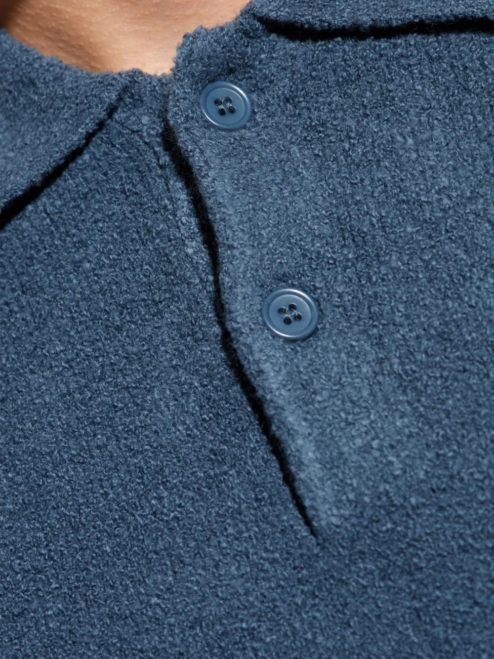 Samsoe & Samsoe Button-fastening Polo Shirt In Blue