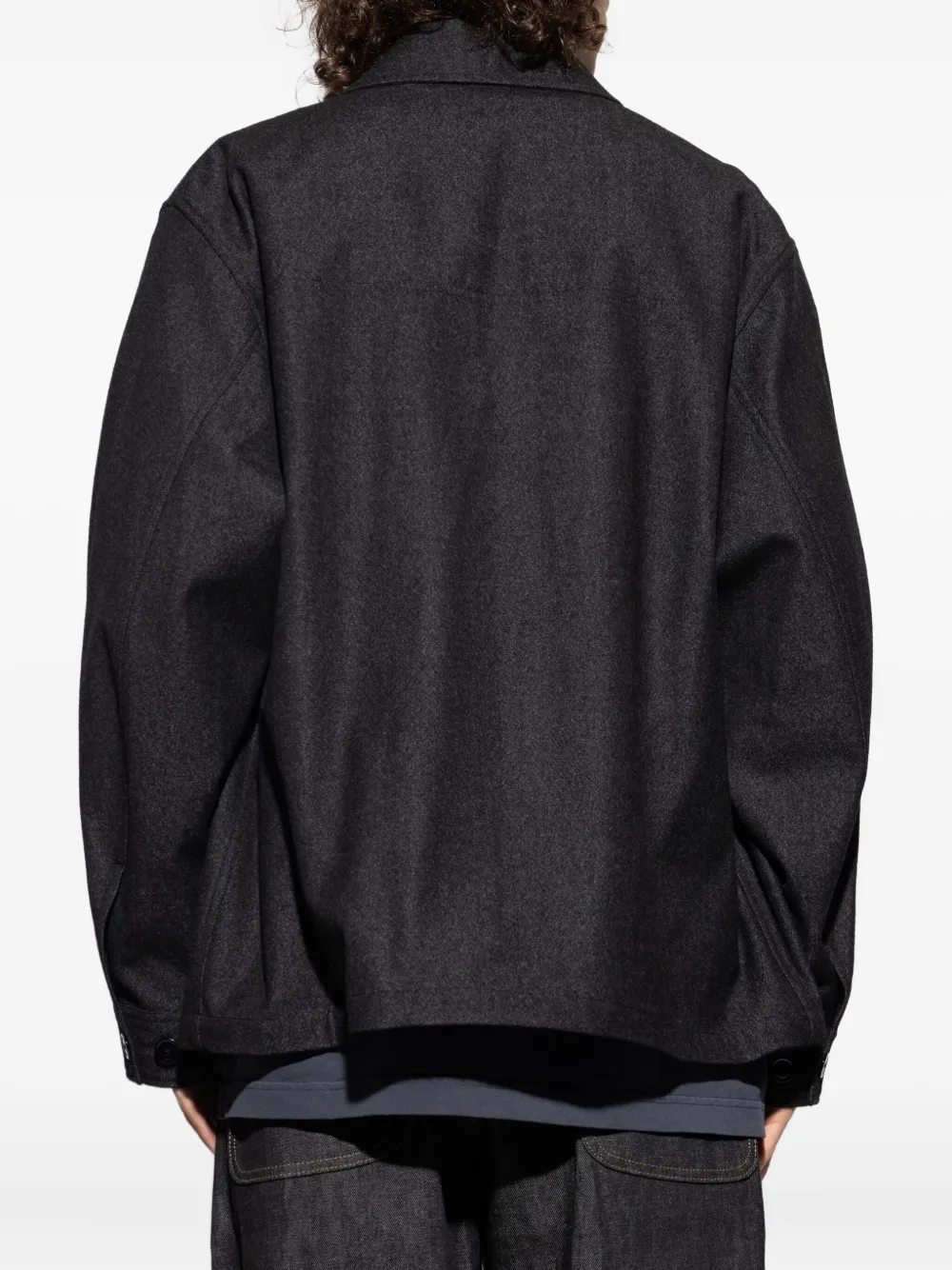 Lemaire Buttoned Pocket Jacket In Black