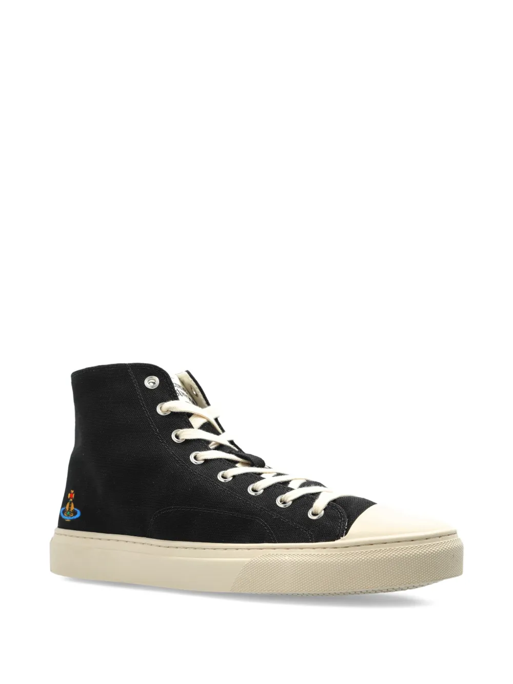Vivienne Westwood Lace-up High-top Casual Shoes In Black