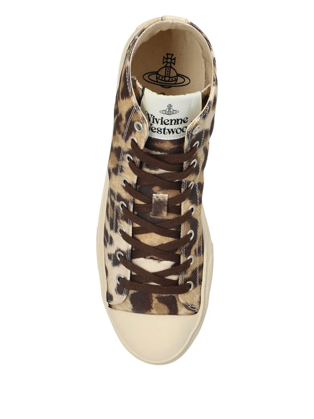 Vivienne Westwood Lace-up High-top Casual Shoes In Animal Print