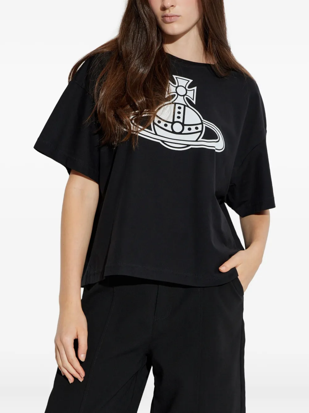 Vivienne Westwood Paris Orb Box T-shirt Clothing In Black