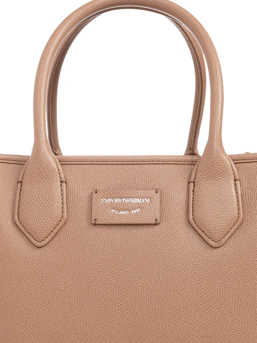 Emporio Armani Shopper met logoprint Bruin