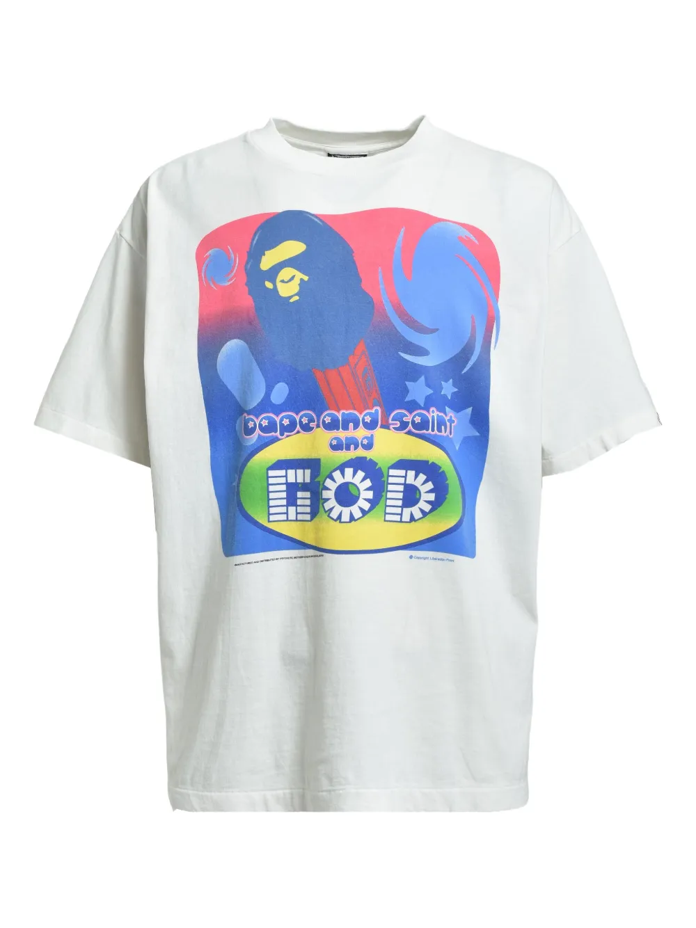SAINT MXXXXXX x Bape cotton T-shirt | White | Image 1