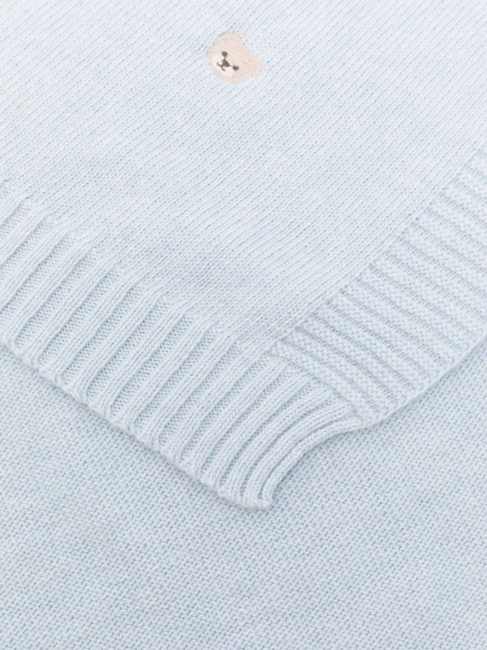  Nanan Logo-embroidered Blanket - Blue 