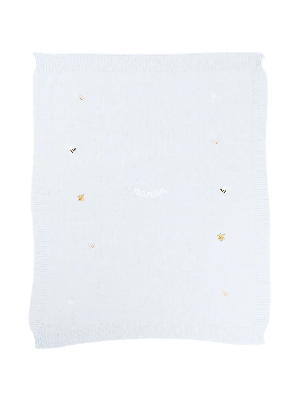 NANAN Coperta con ricamo - Blu