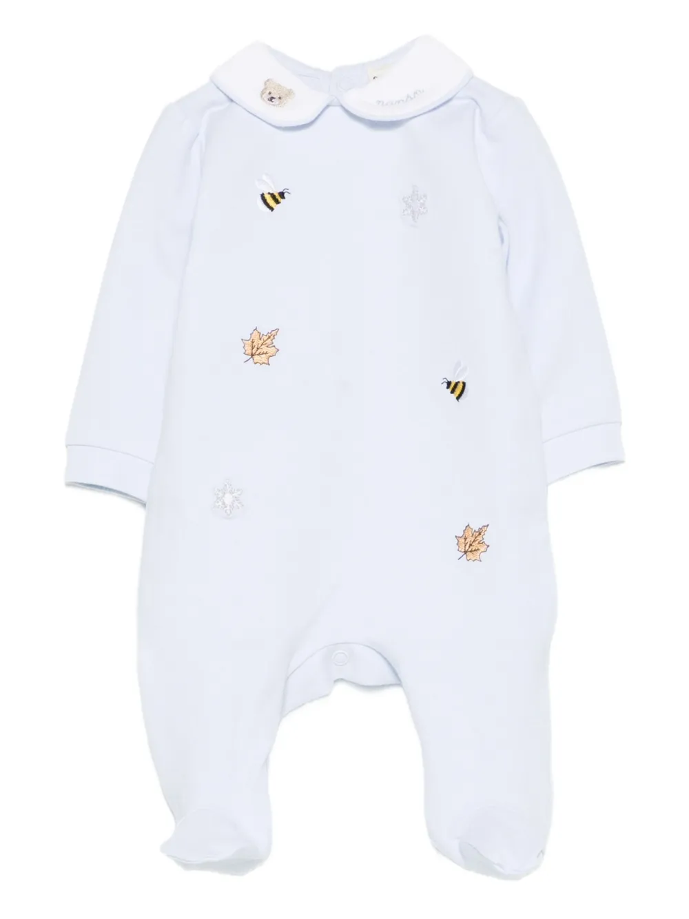 NANAN embroidered babygrow - Blau