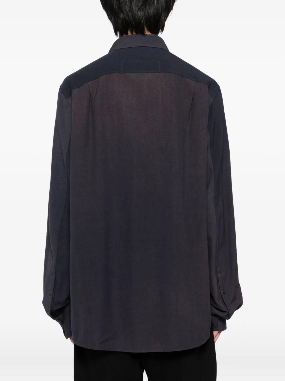 Ziggy Chen Wollen overhemd Blauw