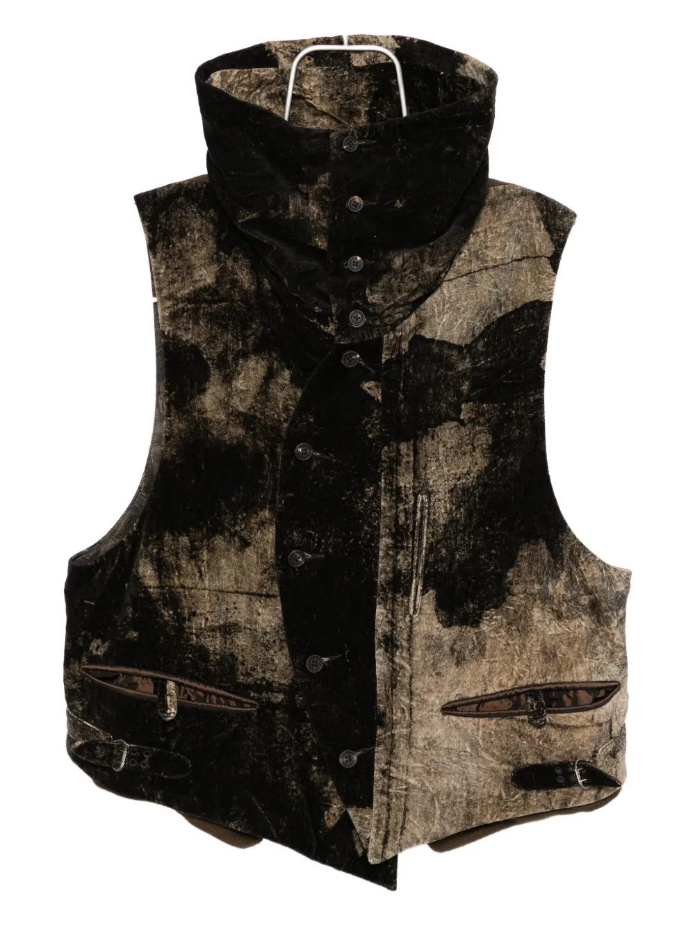 Ziggy Chen Printed Gilet In Black