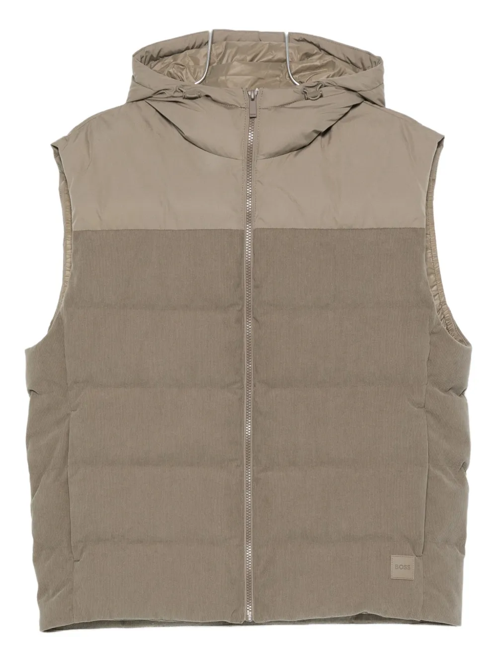 BOSS hooded panelled gilet | Brown | Image 1