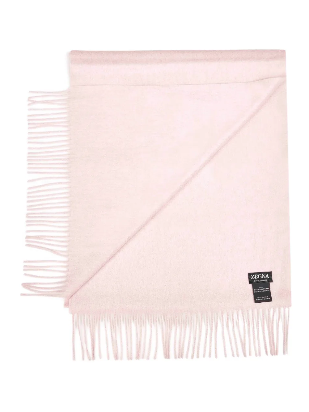 Zegna fringed wool scarf - Roze