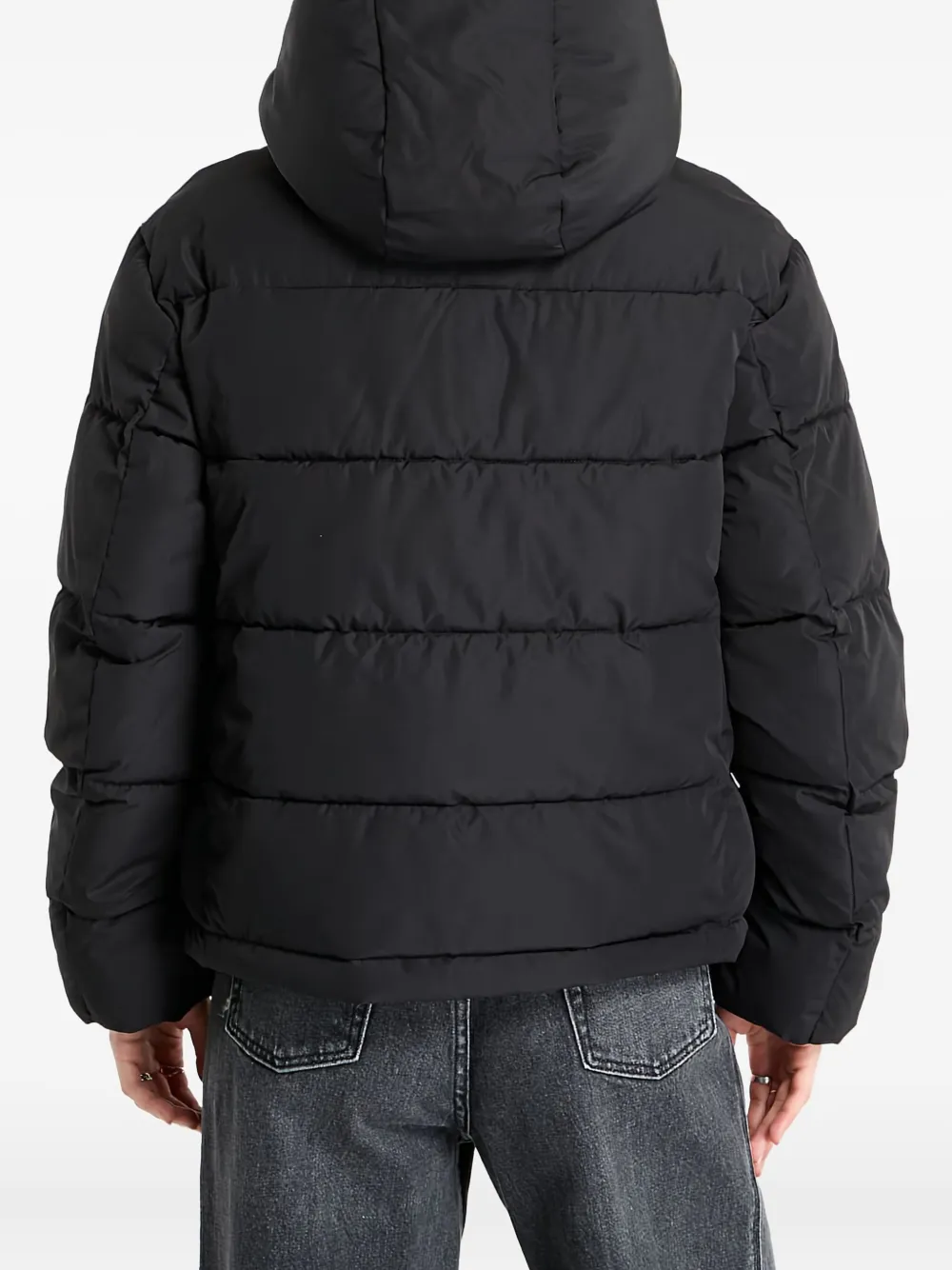 Calvin Klein hooded puffer jacket Zwart