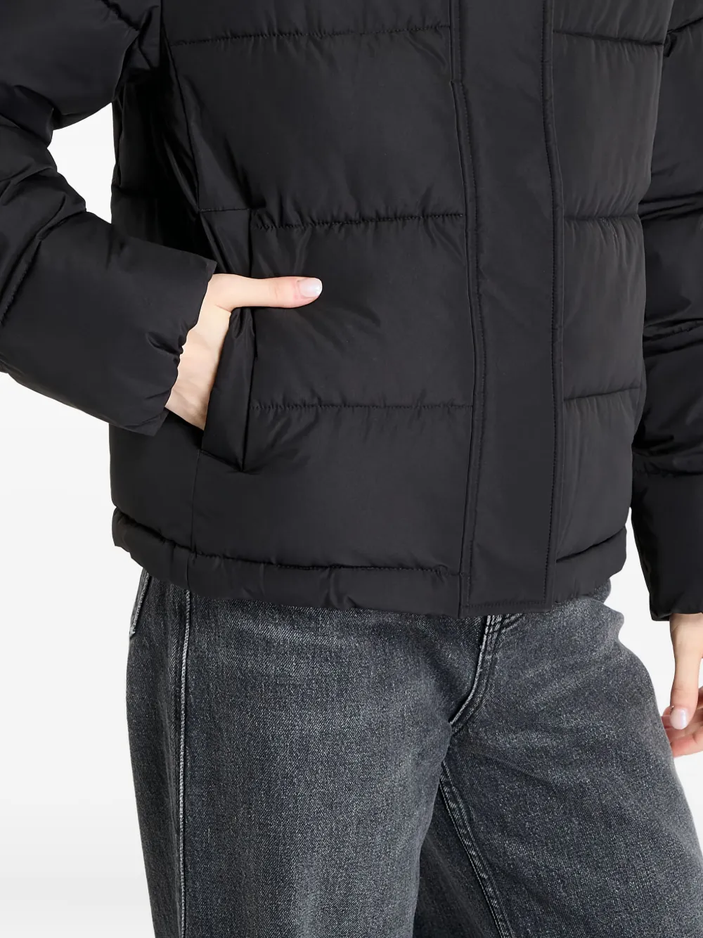 Calvin Klein hooded puffer jacket Zwart