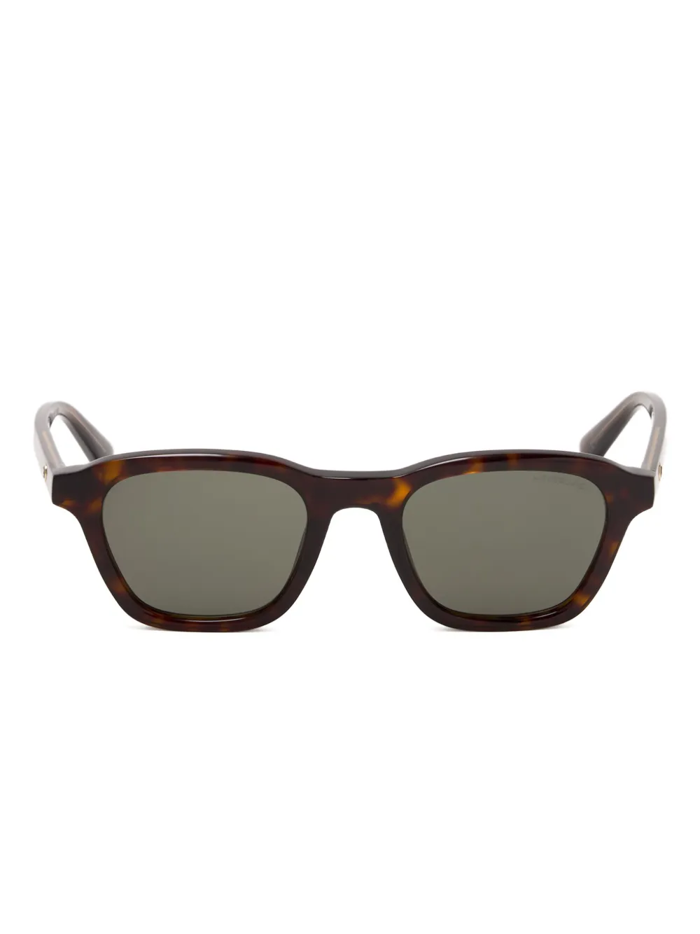 MONT BLANC EYEWEAR トータスシェル スクエアサングラス - ブラウン MONT BLANC EYEWEAR トータスシェル スクエアサングラス - ブラウン