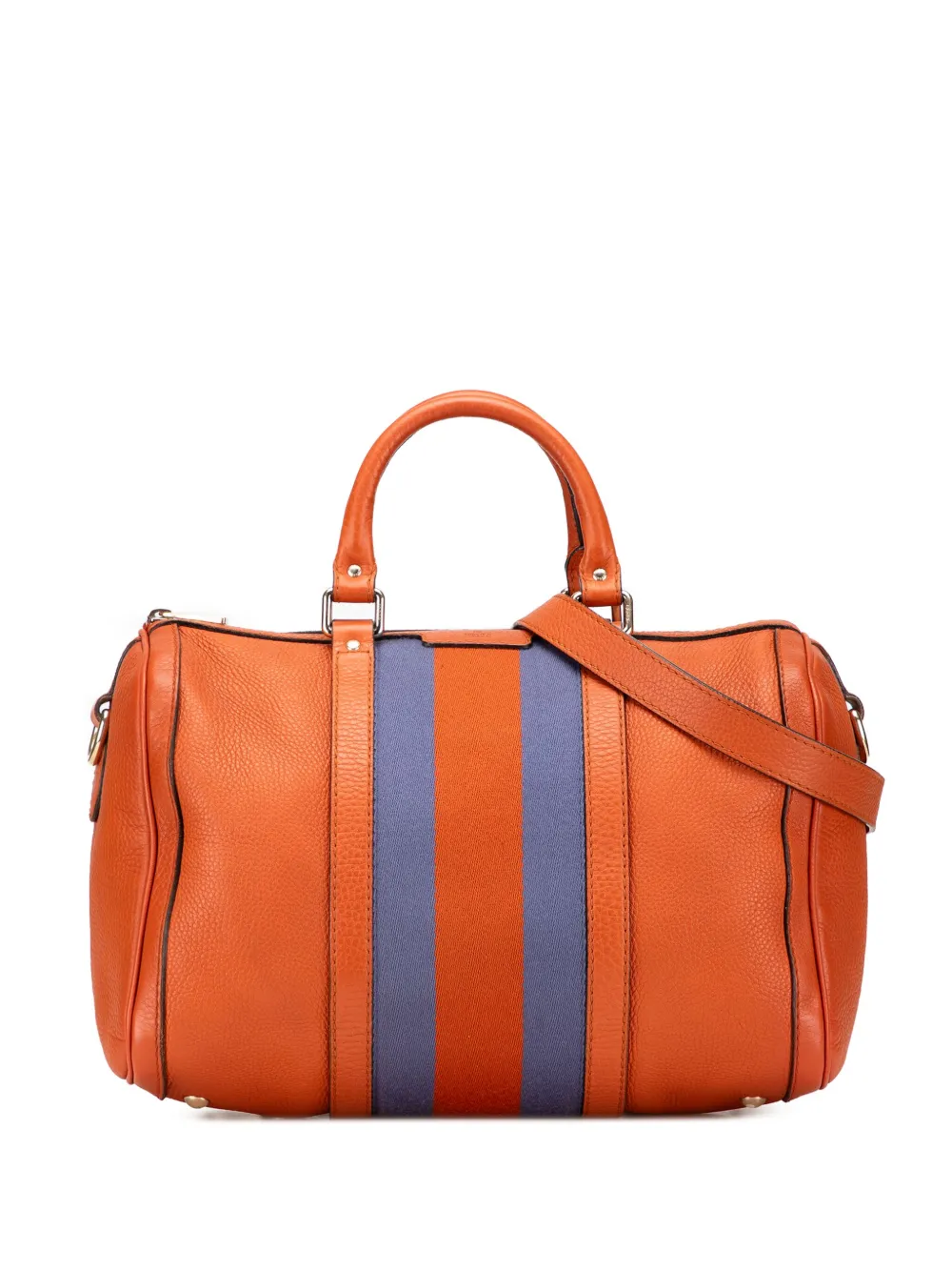 Gucci Pre-Owned 2000-2015 ミディアム カーフスキン ウェブ ジョイ ボストン バッグ サッチェルバッグ - Gucci Pre-Owned 2000-2015 ミディアム カーフスキン ウェブ ジョイ ボストン バッグ サッチェルバッグ -