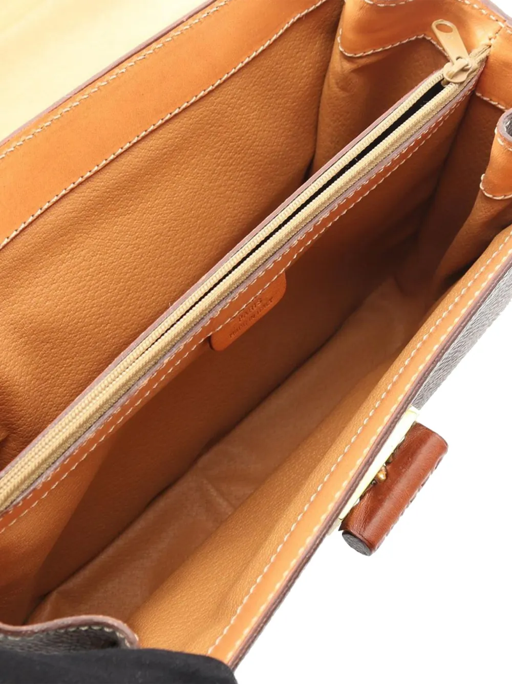 Pre-owned Celine 2000-2025 Macadam Coated Canvas Satchel In Brown