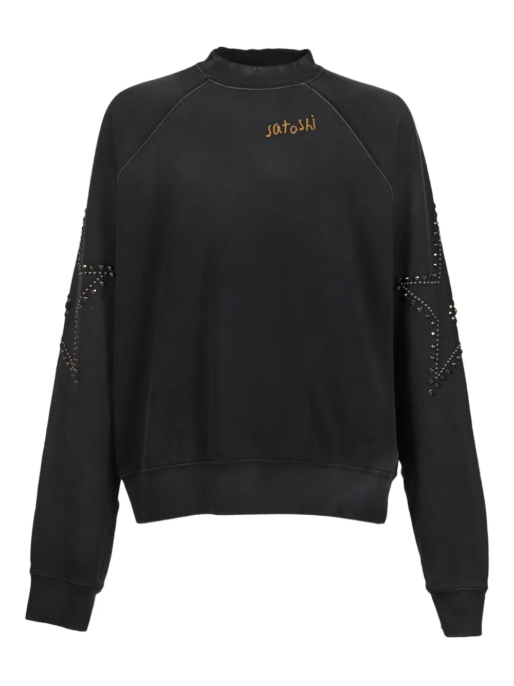 SATOSHI NAKAMOTO star-embellished sweatshirt - ブラック SATOSHI NAKAMOTO star-embellished sweatshirt - ブラック