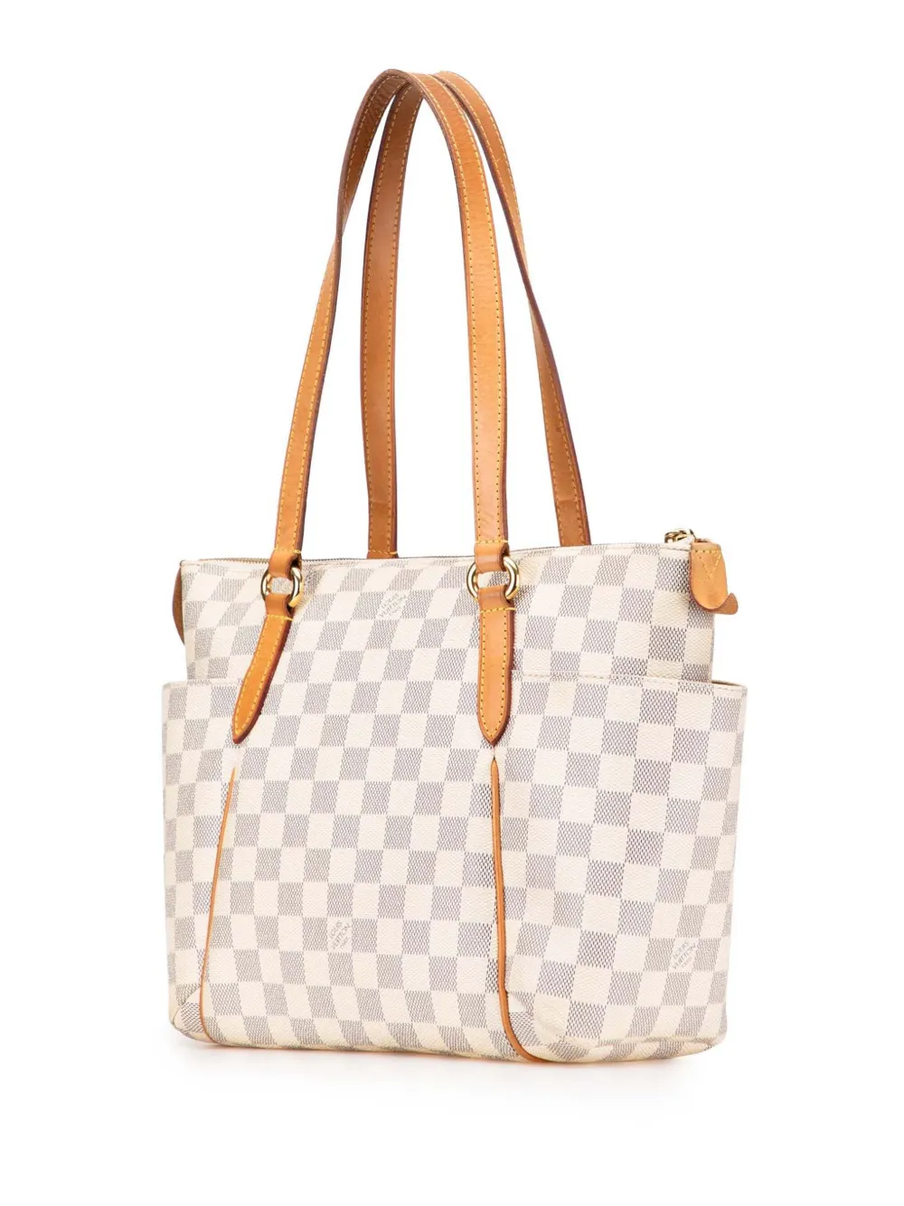 Pre-owned Louis Vuitton 2009 Damier Azur Totally Pm Tote Bag In White