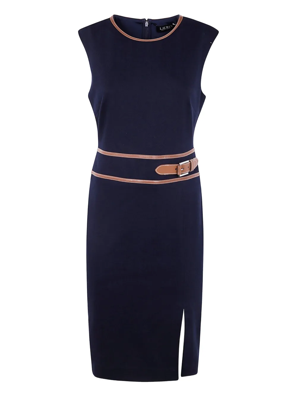 Lauren Ralph Lauren belted dress - ブルー Lauren Ralph Lauren belted dress - ブルー