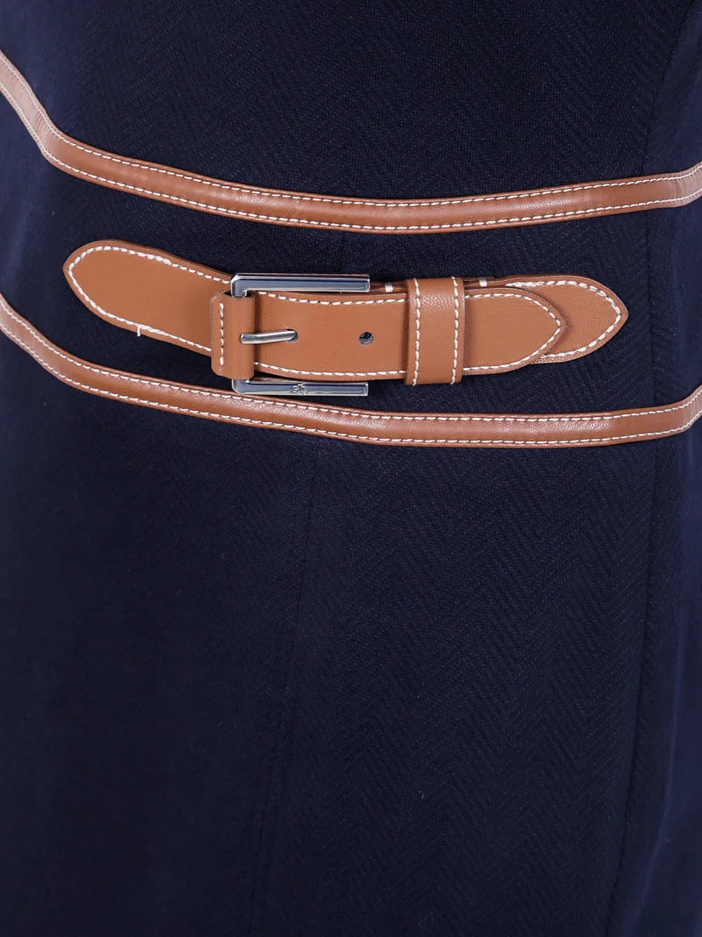 Ralph Lauren Belted Dress In Blue