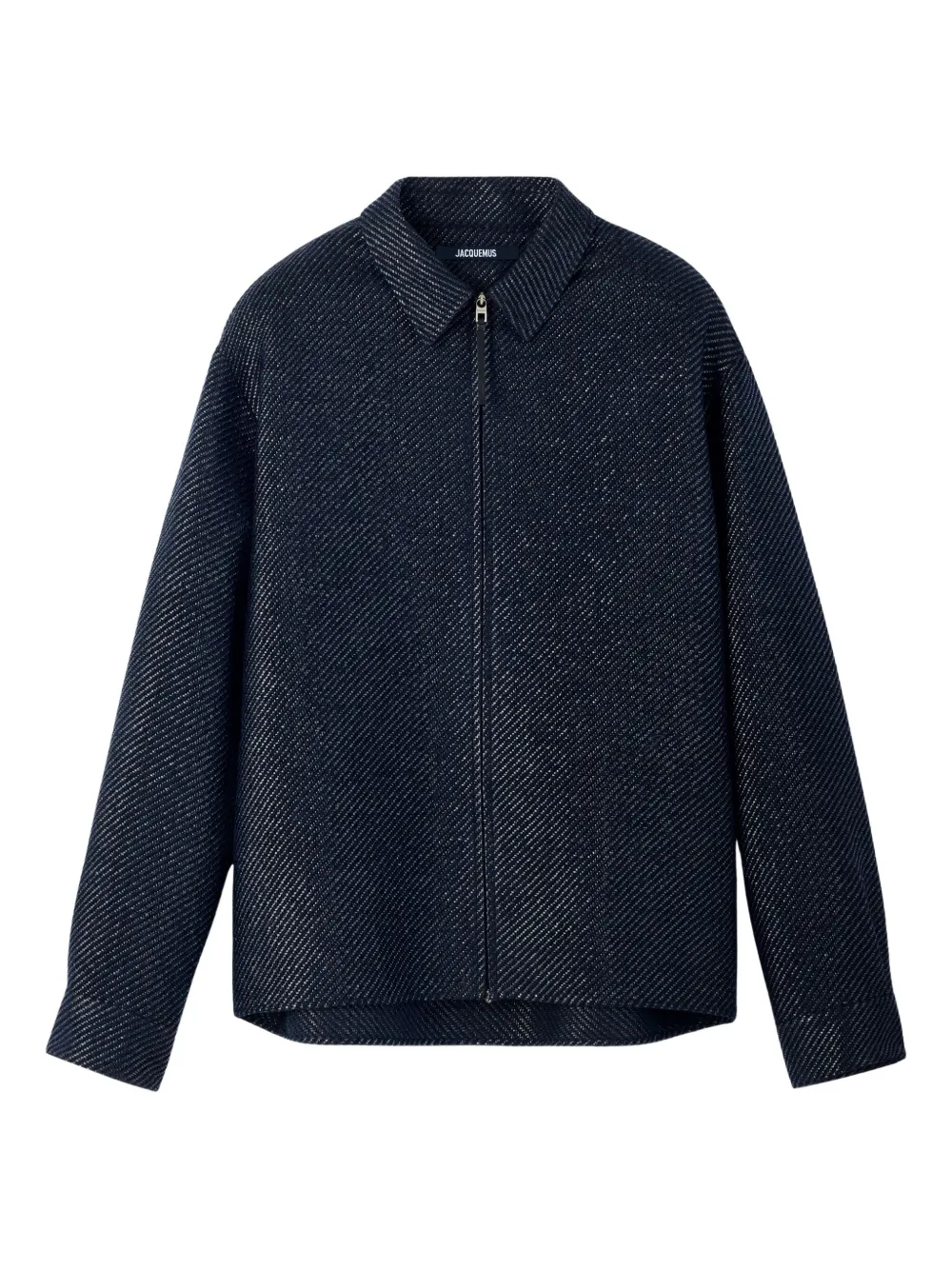 Jacquemus textured zip-front shirt jacket | Blue | Image 1