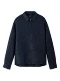 Jacquemus textured zip-front shirt jacket - Blue