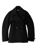 Jacquemus belted balloon-sleeve coat - Black