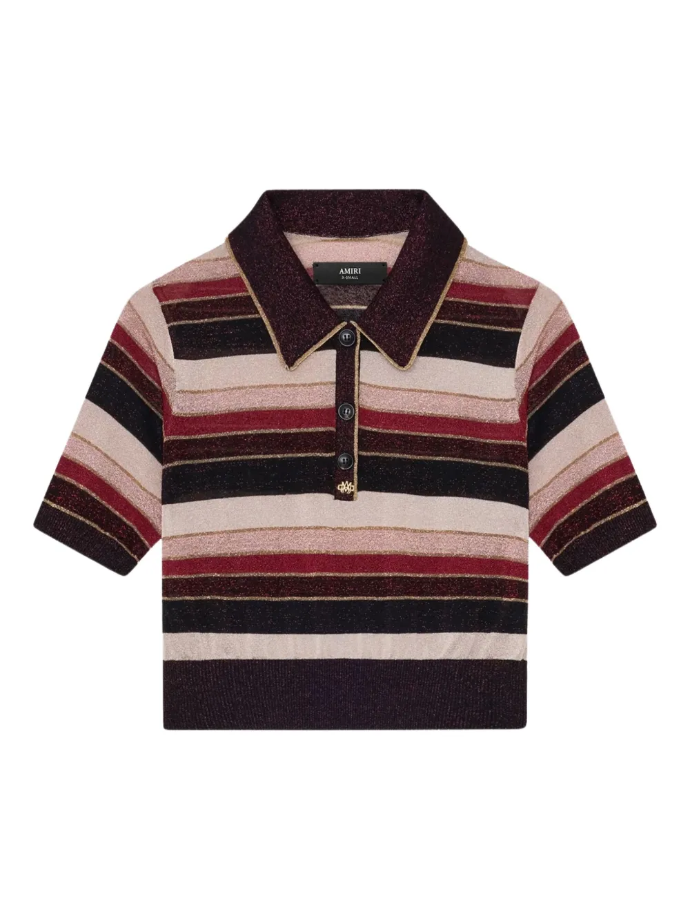 AMIRI striped polo top | Red | Image 1