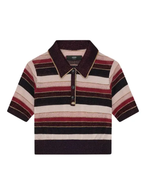 AMIRI striped polo top