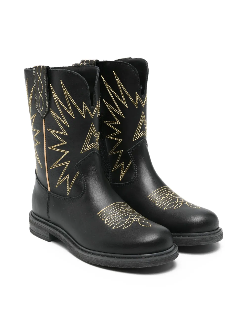 Golden Goose Kids Wish Star leather boots | Black | Image 1