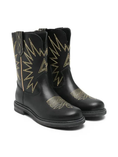Golden Goose Kids Wish Star leather boots