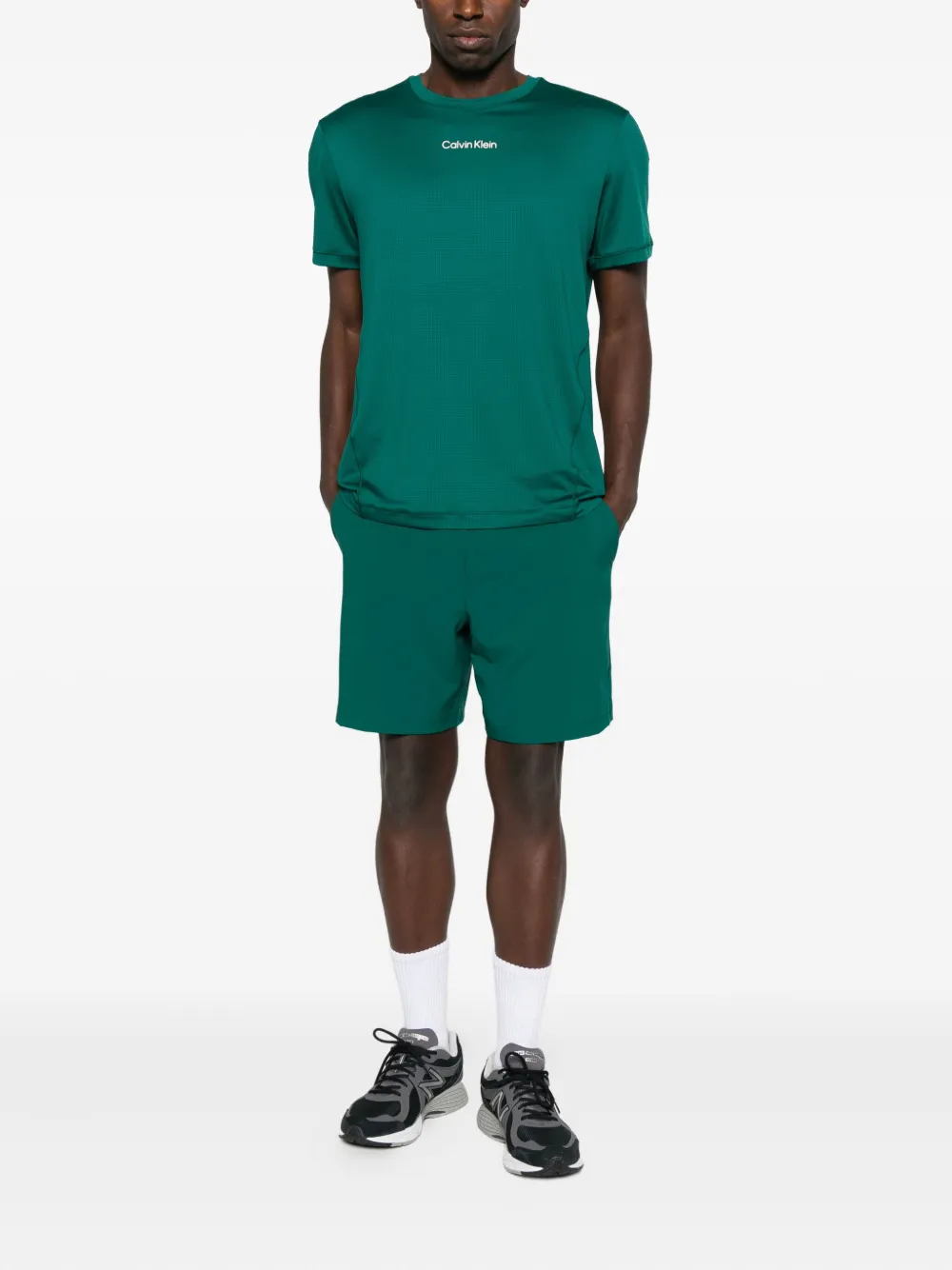 Calvin Klein T-shirt met ronde hals - Groen
