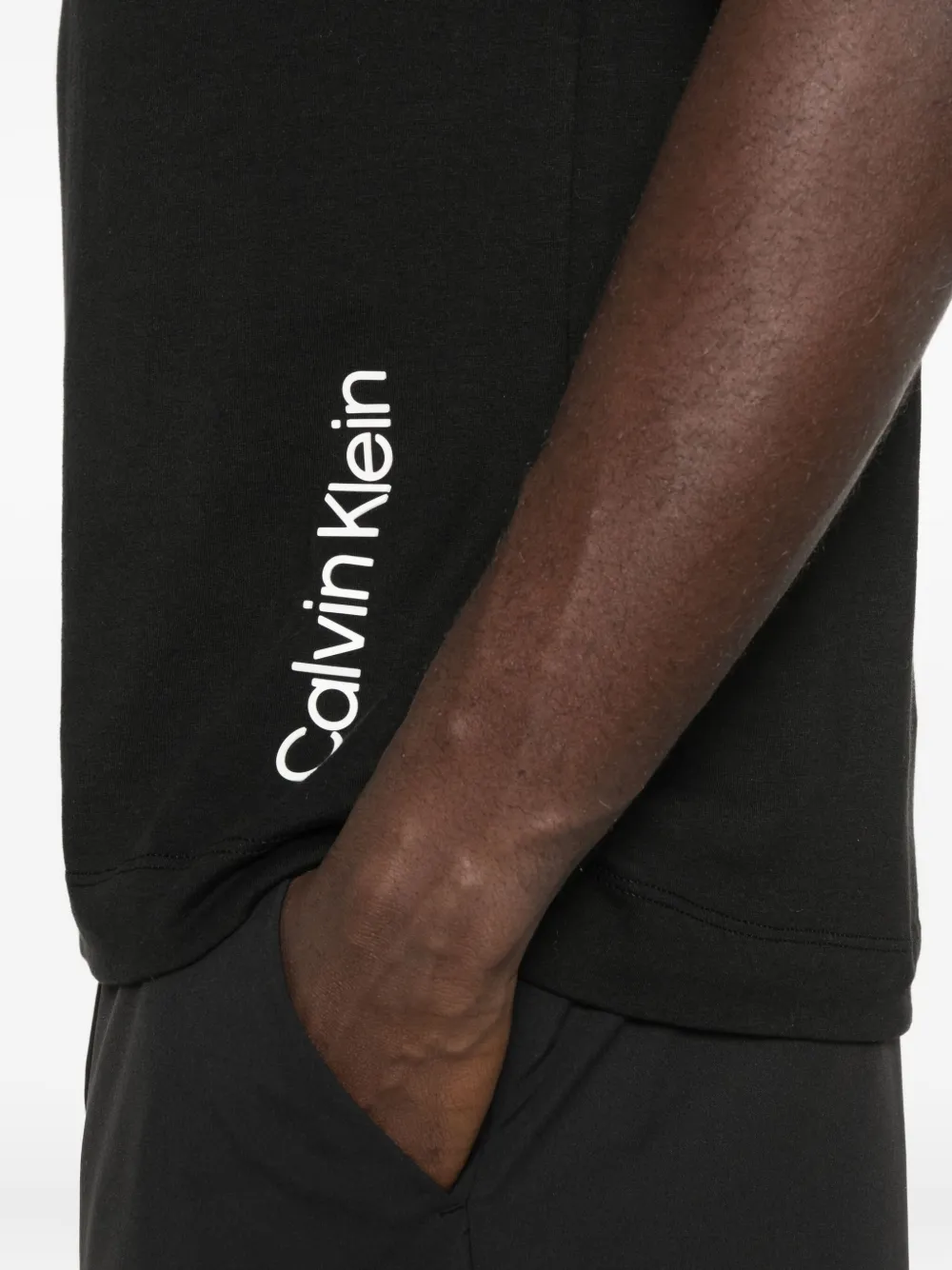 Calvin Klein T-shirt met logoprint Zwart