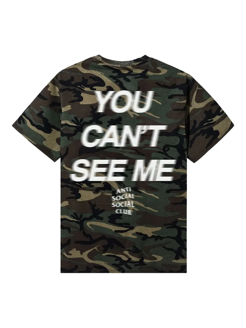 Anti Social Social Club WWE You Cant See Me Camo T-shirt - Groen