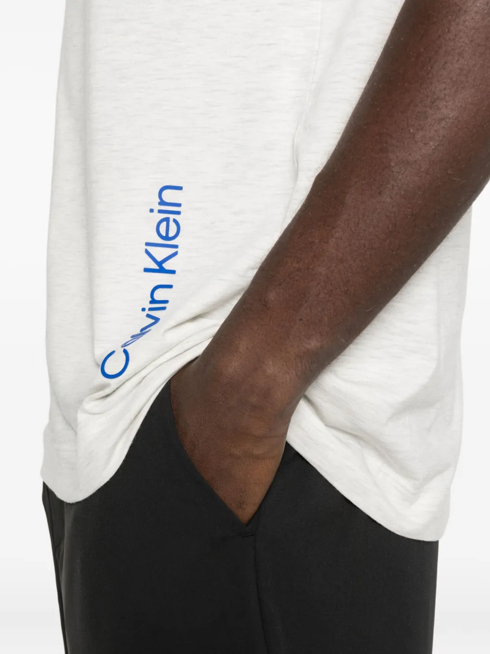 Calvin Klein T-shirt met logoprint Beige