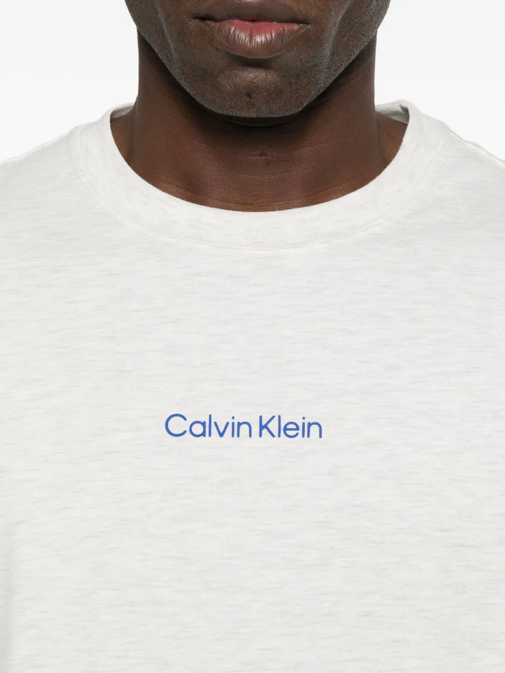 Calvin Klein T-shirt met logoprint met ronde hals Wit