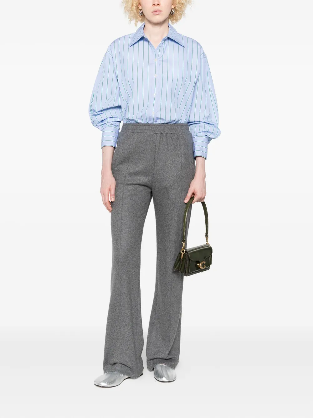 BITE Studios striped button-down shirt - Blauw