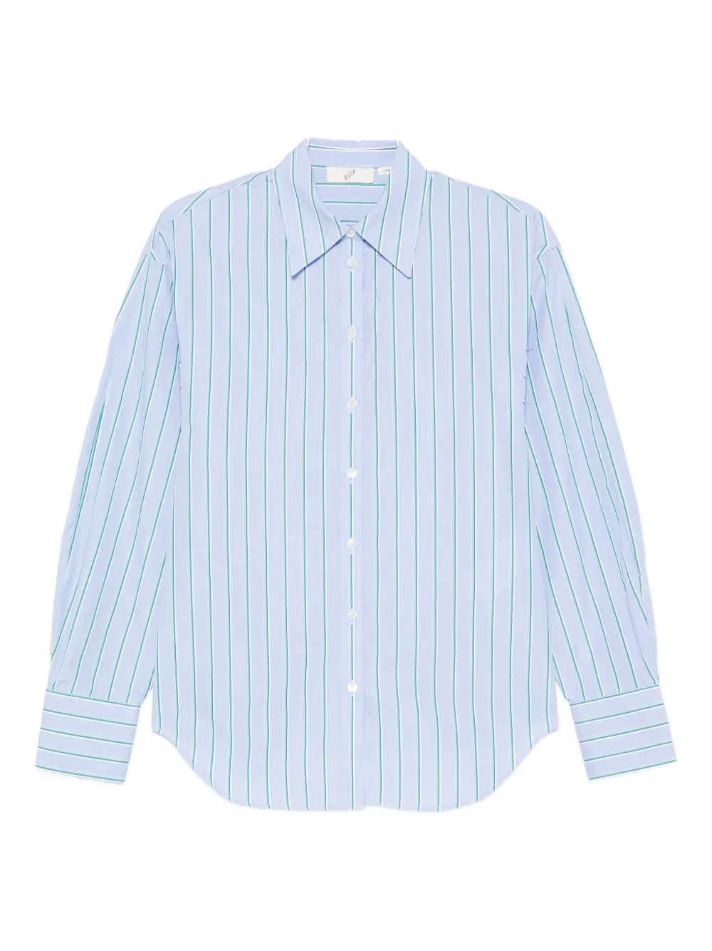 Bite Studios Striped Button-down Shirt In Blue