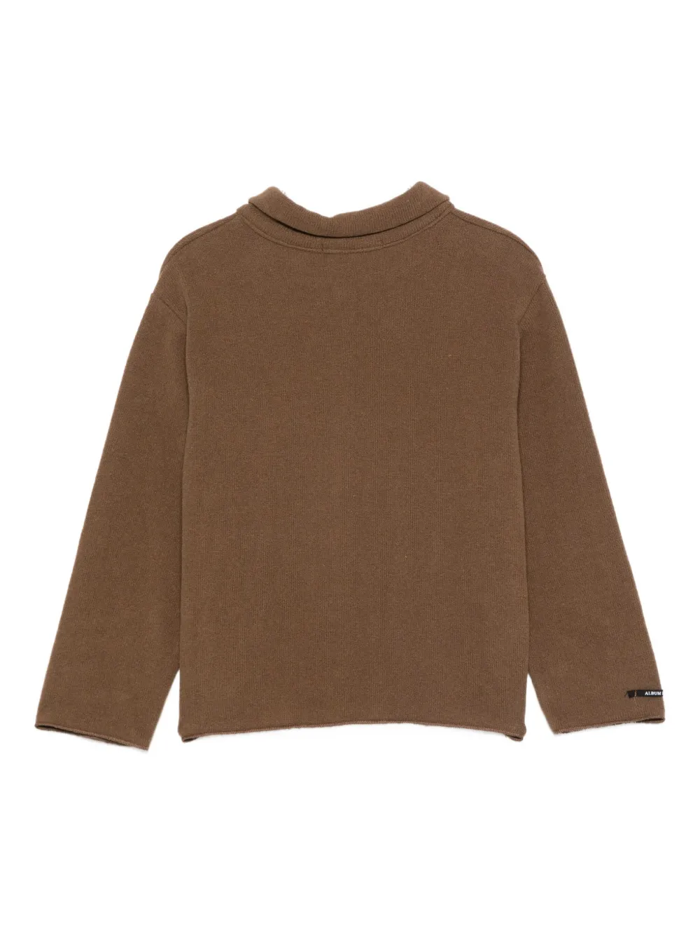 Album Di Famiglia Button-front Ribbed Cardigan In Brown