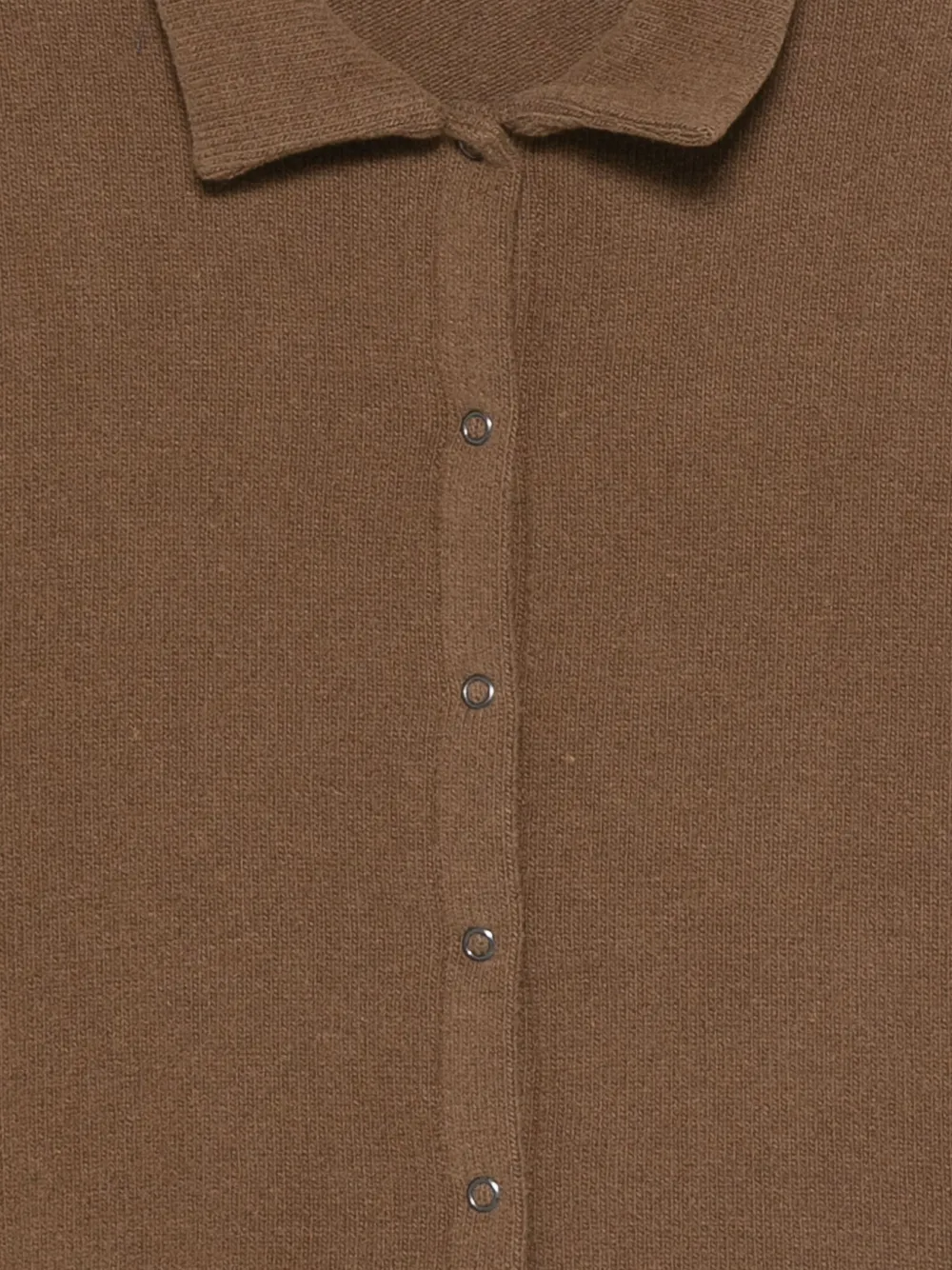 Album Di Famiglia Button-front Ribbed Cardigan In Brown