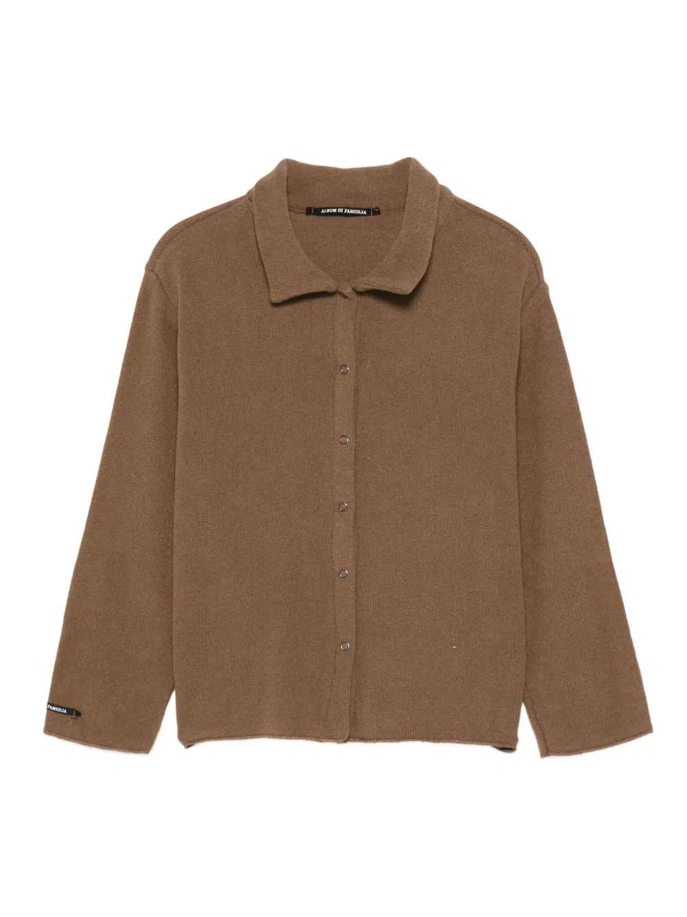 Album Di Famiglia Kids button-front ribbed cardigan | Brown | Image 1