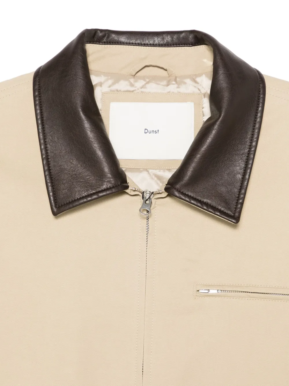 Dunst Contrast-collar Jacket In Neutral